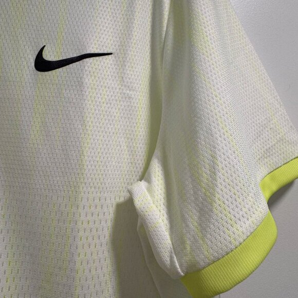 Nike Men’s Dri-FIT Shirt — White with Lime Green Details | Size L (Worn Once) - Picture 4 of 7